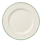 Thumbnail image #1 for Steelite International HL Ivory HL20863930 Rolled Edge China Plate, 11-1/8", Round, Green Line 1 Dozen