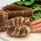 Thumbnail image #2 for Korin Inc TK-614-01-L Palm Scrubber, Large, Rope Core, 4-3/4"L x 3"W x 2"H