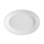 Thumbnail image #1 for CAC China Franklin FR-14 Ceramic Oval Platter, 12-1/2" x 8-3/4", 1-1/4"H, Rolled Edge 1 Dozen