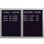 Thumbnail image #1 for AARCO Products ADC3648L Wall-Mounted Enclosed Message Center Board, 48"W x 36"H, Aluminum Frame, Lockable Swing Doors, Includes Helvetica Letters