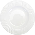 Thumbnail image #1 for International Tableware Wave WA-3 Porcelain Soup Bowl, 12 oz, 9-1/4" Round, Wide Patterned Rim, Bright White 1 Dozen