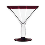 Thumbnail image #1 for Libbey Aruba 92307R 24 oz Stemmed Martini Glass with Red Rim