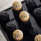 Thumbnail image #1 for JB Prince Pavoni MA415 Silicone St. Honore Pastry Mold, 30 Forms, 20 ml Each, Black