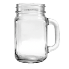 Thumbnail image #1 for International Tableware 1322 Mason Jar, 20 oz., Clear Glass, with Handle Case of 2 Dozen