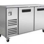 Thumbnail image #1 for Blue Air FSE LLC BLBB69-3S-HC 69-Inch Two-Section Back Bar Cooler, 2 Solid Lockable Swing Doors, Stainless Steel, Self-Contained Refrigeration