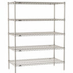 Thumbnail image #1 for Metro Super Erecta SE-2160S-63-S5 Stationary Starter Wire Shelving Unit, 60"W x 21"D x 63"H, 600 lb. capacity per shelf, 2000 lb. capacity per unit