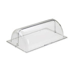 Thumbnail image #1 for Tableware Solutions USA Leone T0550 Clear Polycarbonate Roll-Top Lid Dispenser, 21 x 13.5 x 7 in.