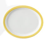 Thumbnail image #1 for G.E.T. Corona, Calypso PA1600807812 Porcelain Oval Platter, 13" x 11", Narrow Rim, Rolled Edge 1 Dozen