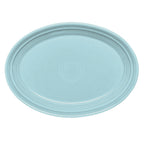 Thumbnail image #1 for Steelite Fiesta HL457349 Oval China Platter, 11.625 x 8.875 x 1.5 in, Sky 1 Dozen
