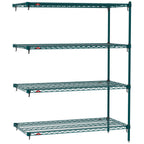 Thumbnail image #1 for Metro Super Erecta SA-1860K3-63-A4 Super Adjustable Super Erecta Wire Add-On Wire Shelving Unit, 60"W x 18"D x 63"H, 600 lb. capacity per shelf, 2000