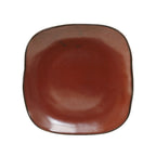Thumbnail image #1 for Tuxton China Artisan GAR-500 7-1/4" Square Ceramic Coupe Plate, Red Rock 1 Dozen