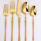 Thumbnail image #1 for Kadra Kitchenware Vikko Dine VF-35-IG-SET-W 20-Piece Flatware Set, Service for 4, Gold 18/10 Stainless Steel, Mirror Finish Case of 6