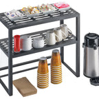 Thumbnail image #1 for Cal-Mil Mission 1254 2-Tier Rectangular Shelf Riser, 24"W x 12"D x 24"H, Black Frame