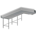 Thumbnail image #1 for Pacific Stainless Products DTCC96-14-L Corner Clean Dish Table, Right-to-Left, 60" Machine-to-Corner, 96" Corner-to-End, 14 Gauge Stainless Steel