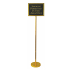 Thumbnail image #1 for AARCO Products TI-1B Director Sign Stand, 59"H x 15"W, Gold Finish, Includes 12 Signs