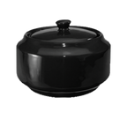 Thumbnail image #1 for International Tableware Cancun CA-61-B Ceramic Sugar Bowl, 13 oz., with Lid, Black 1 Dozen