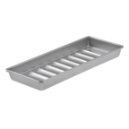 Thumbnail image #1 for JB Prince M660 New England-Style 10-Compartment Hot Dog Pan, 15"L x 6"W, Glazed Aluminized Steel