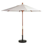 Thumbnail image #1 for Grosfillex 98940431 7 ft Round Market Patio Umbrella with Wooden Pole, White