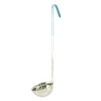Thumbnail image #1 for CAC China SSLD-60TL 6 oz Stainless Steel Ladle, 14-3/4 in, One-Piece, Teal Handle Case of 120