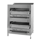 Thumbnail image #1 for Montague Company Legend 243W36 45-Inch Heavy-Duty Gas Double-Deck Infrared Upright Broiler with Adjustable Grids