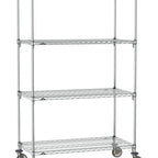 Thumbnail image #1 for Metro Super Erecta SA-2436C-80-M4 Super Adjustable Mobile Wire Shelving Unit, 36"W x 24"D x 80"H, 800 lb. capacity per shelf, 1200 lb. capacity per