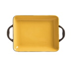 Thumbnail image #1 for Libbey Coos Bay CBB-002 Rectangular Ceramic Dish with Handles, 13 oz, Butter