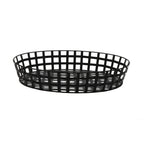 Thumbnail image #1 for G.E.T. Urban Renewal WB-563-BK Oval Metal Strap Harvest Basket, 24 x 18 x 4-1/2 in, Black Case of 8
