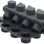 Thumbnail image #1 for JB Prince Pavoni M619 A 24-Cavity Cylindrical Silicone Baking Mold, 2-1/2" Diameter x 1-3/5"H, 4-11/16 oz Capacity, Black