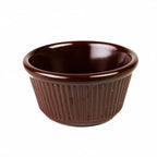 Thumbnail image #1 for Thunder Group ML532C1 4 oz Brown Melamine Round Fluted Ramekin Case of 24 Dozen