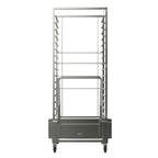 Thumbnail image #1 for Tecnoeka MKCRA 16-TS Sheet Pan Trolley, 16 Full-Size (18 x 26 in) Tray Capacity, Removable Handle, Stainless Steel, Casters