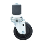 Thumbnail image #1 for BK Resources 4SBR-4RA-LDP Swivel Stem Caster with 2-Inch Expanding Stem, 4-Inch Polyolefin Wheel, 300-Lb Capacity