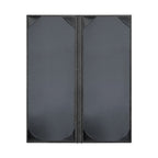 Thumbnail image #2 for Risch Harley HAR-2V 4.25X11 Double-Fold Faux-Leather Menu Cover, 4-1/4" x 11", 2-View, Padded Case of 25
