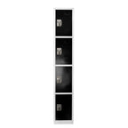 Thumbnail image #1 for Alpine Industries ADI629-204-BLK Steel Storage Locker, 4-Compartment, 72"H x 12"W x 12"D, Black