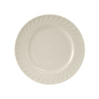 Thumbnail image #1 for Tuxton China Meridian MEA-071 Ceramic Plate, 7-1/8" Round, Wide Rim, Embossed, American White/Eggshell Case of 3 Dozen