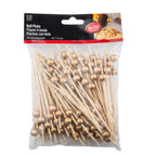 Thumbnail image #1 for TableCraft Products Cash & Carry 12583 Bamboo Ball Picks, 4.5", Gold Case of 120