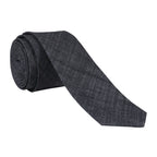 Thumbnail image #1 for Chef Works TNN02-BBK-0 Standard Neck Tie, Crosshatch Pattern, Black, 65/35 Polyester/Cotton