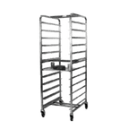 Thumbnail image #1 for SPG International Kelmax 4H1205 Mobile Aluminum Pan Rack, Full Height, 12-Pan, 18 x 26 in, 5 in Centers, End Loading