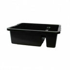 Thumbnail image #1 for TableCraft Products 1547B 2-Compartment Black Polyethylene Bus Tub, 21 x 17 x 7 Inches Case of 6