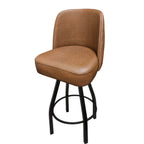 Thumbnail image #2 for Oak Street SL8036 Counter-Height Swivel Bar Stool with Upholstered Tufted Back, Vinyl Bucket Seat and Black Powder-Coated Frame