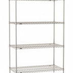 Thumbnail image #1 for Metro Super Erecta SE-1836S-74-S4 Stationary Starter Wire Shelving Unit, 36"W x 18"D x 74"H, 800 lb. capacity per shelf, 2000 lb. capacity per unit