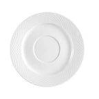 Thumbnail image #1 for CAC China Boston BST-2 Porcelain Cup Saucer, 6" Round, Embossed Case of 3 Dozen
