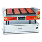Thumbnail image #2 for Gold Medal Super Diggity 8225PE Slanted Hot Dog Roller Grill, 14 Non-Stick Rollers, Front/Rear Heat Controls, Stainless Steel