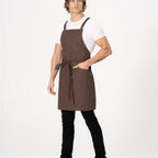 Thumbnail image #1 for Chef Works ABS04-ESP-0 Bib Canvas Apron, Espresso, 80% Recycled Polyester/20% Cotton, 2 Hip Pockets, Detachable Straps