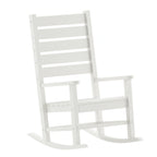 Thumbnail image #1 for Flash Furniture LE-HMP-2002-110-WT-GG Commercial High-Back Rocking Chair, White HDPE