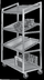 Thumbnail image #6 for Channel Manufacturing SORT-4 Slanted Aluminum Display Rack with 4 Removable Wire Shelves