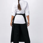 Thumbnail image #2 for Chef Works Re: Collection REF24-BLK-0 Bistro Apron, 32" L x 27½" W, 1 Pocket with Pencil Divide, 65/35 Recycled Polyester/Cotton, Black
