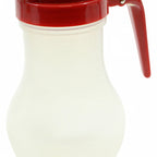 Thumbnail image #1 for TableCraft Products PP410RE 10 oz Teardrop Syrup Dispenser, Transparent Polypropylene Jar, Red ABS Plastic Top Case of 12