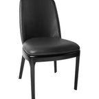 Thumbnail image #1 for G & A Commercial Seating Saville 4685-BL Stackable Upholstered Side Chair, European Beechwood Frame, Black Vinyl Seat & Back