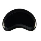 Thumbnail image #1 for CAC China Festiware CRS-8-BLK Crescent Ceramic Plate, 8-3/4 x 5 in, Black Case of 3 Dozen