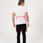 Thumbnail image #2 for Chef Works F8 -HOT-0 Butcher Apron, Hot Pink, 65/35 Poly/Cotton, Adjustable Neck, 1 Divided Pocket
